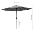 thumbnail image 4 of Davee Furniture 9 Ft Red Market Umbrella with Tilt and Crank, 4 of 4