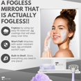thumbnail image 2 of ToiletTree Products Fogless Shower Mirror for Shaving & Makeup - Adjustable - Anti-Fog Mirror with Squeegee, 2 of 5