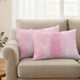 thumbnail image 2 of Pink Outdoor Waterproof Pillow Covers, Retro Oil Painting Modern Abstract Art Aesthetics Decorative Rectangle Throw Pillowcase Sofa Cushion Sham for Patio/Couch/Chair, 20"x12" 2 Pack, 2 of 8