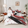 thumbnail image 2 of Manfei Abstract Artwork 3-Piece Full Size Comforter Sets,Oil Painting Bedding Comforter Set,Watercolor Splash Lightweight Bedding Sets,Lightweight Graffiti Room Decor,Reversible, 2 of 8