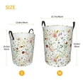 thumbnail image 4 of Uemuo Wildflower Watercolor Pattern Circular Laundry Hamper Basket with handles,Collapsible laundry basket,Large capacity laundry hamper,Laundry Organizer-Small, 4 of 8