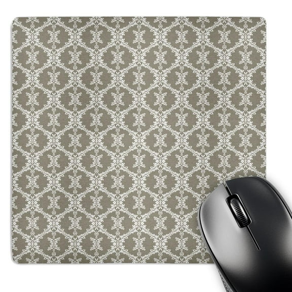 3dRose, Cream and Beige Chic Damask , MousePad