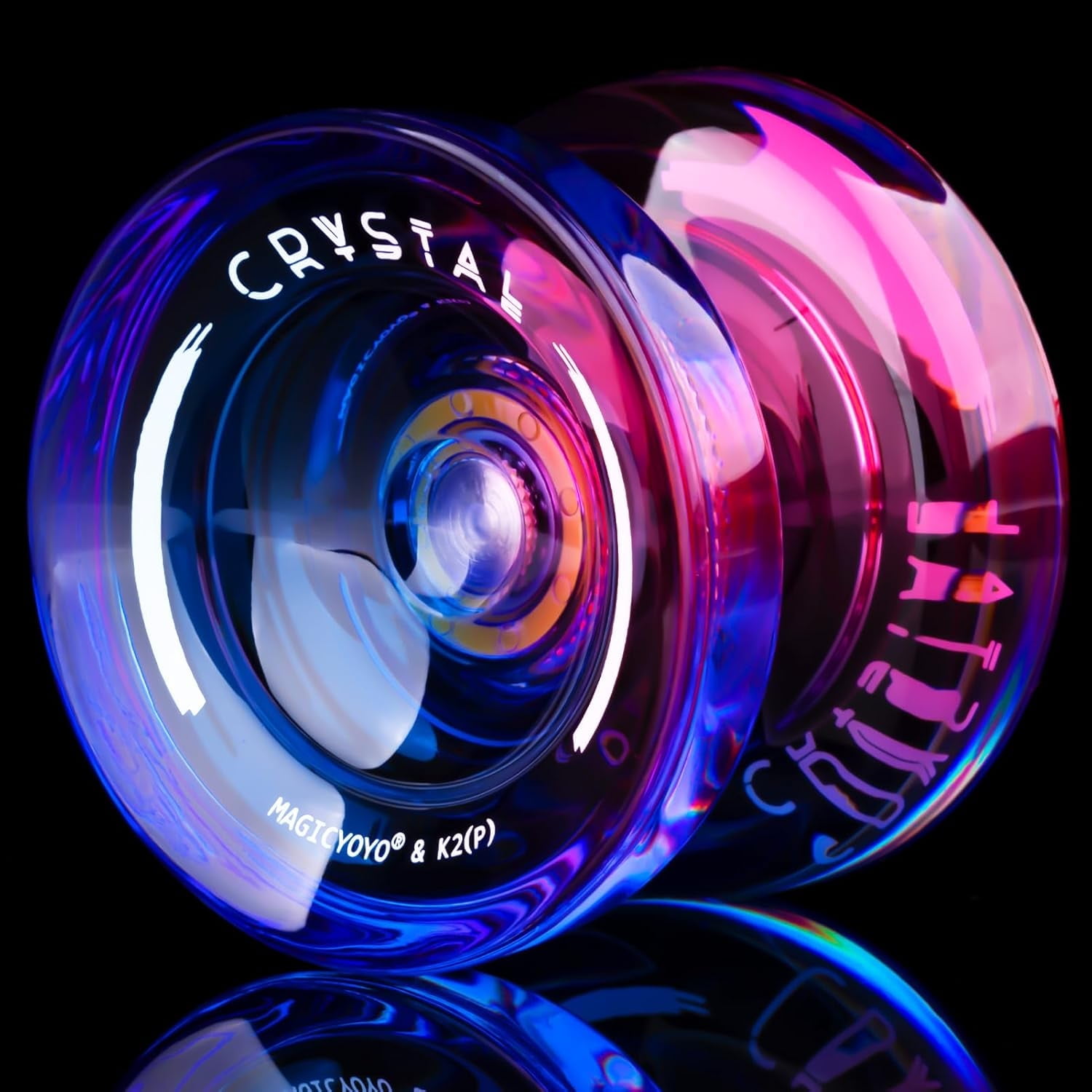 Magicyoyo Professional Yoyo K2 Responsive Yo-Yo for Kids, Solid Plastic Yo Yo (Pink Purple Gradient)