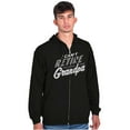 thumbnail image 3 of Can't Retire Full Time Grandpa Funny Men's Big & Tall Graphic Zip Up Hoodie Brisco Brands 2X, 3 of 5