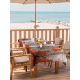 thumbnail image 2 of Outdoor Table Cloth with Umbrella Hole and Zipper, Red Orange Waterproof Rectangle Tablecloth 60"x102", Modern Oil Painting Art Forest Washable Table Cover for Outside Party Patio Picnic, 2 of 8