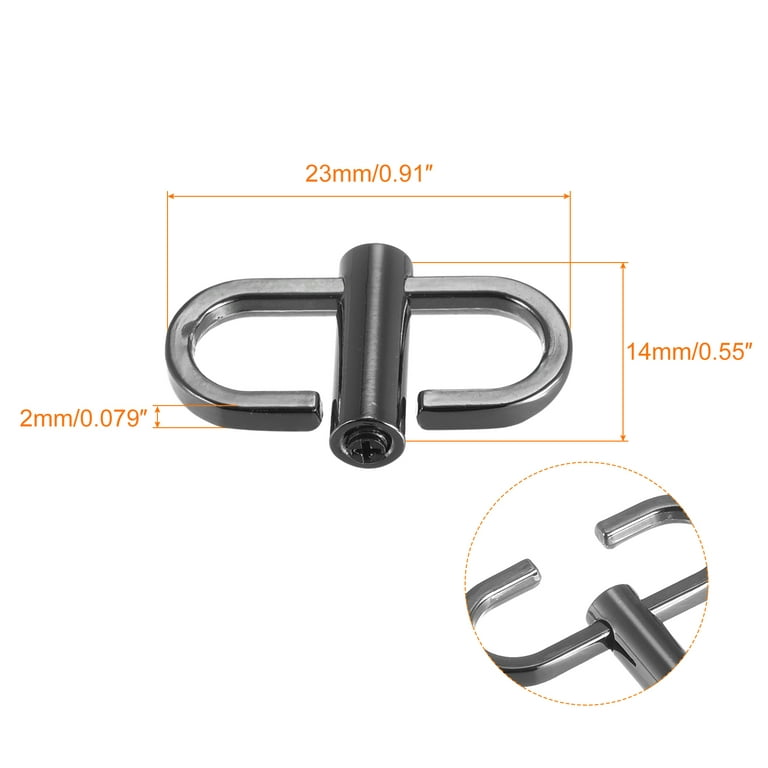 Uxcell Adjustable Metal Buckles for Chain Strap, 5Pack 23x14mm Chain  Shortener, Black 