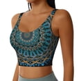 thumbnail image 2 of Vsdgher Mandala Print Women Sleeveless Athletic Tank Top Built-in Bra Camisole Sports Vest for Yoga Running Fitness Exercise with Removable Pads, 2 of 8