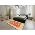 thumbnail image 5 of Ahgly Company Machine Washable Indoor Rectangle Abstract Orange Red Area Rugs, 5' x 8', 5 of 7
