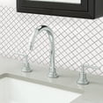 thumbnail image 3 of InHome Quatrefoil 10 in. x 10 in. Peel & Stick Resin Backsplash Tiles in White and Gray (4 Pack), 3 of 10