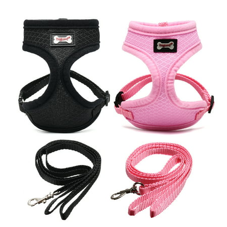 Escape Proof Pet Cat Harness with Leash Adjustable Soft Mesh - Best for