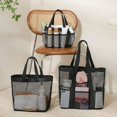 thumbnail image 3 of Easy to clean Mesh Shower Bag Portable Toiletry Organizer Bathroom Storage, 3 of 10