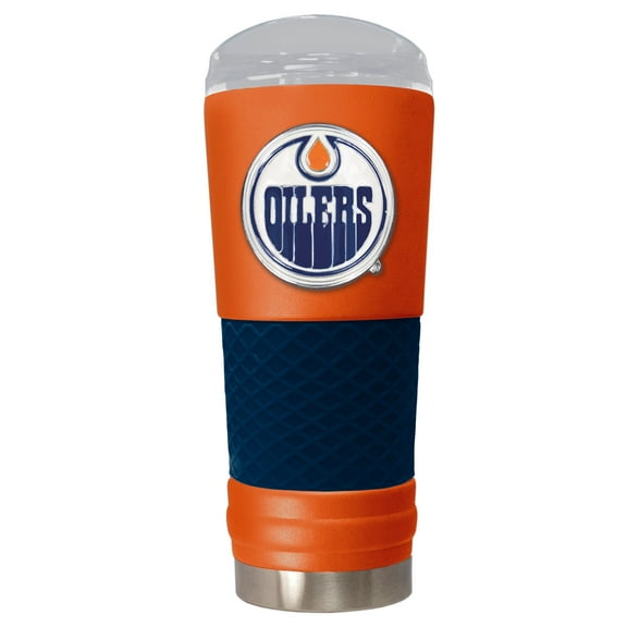 Orange Edmonton Oilers 24oz. Powder Coated Draft Travel Mug