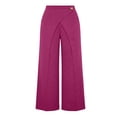 thumbnail image 5 of hlysgo Women's Wide Leg Pants Elegant High Waisted Asymmetrical Pant Business Casual Dress Trousers with Pockets Hot Pink,3xL, 5 of 6