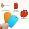 thumbnail image 4 of Uxcell Aluminum Blank Tags Rectangle Metal Stamping Blanks Pet ID Label with Key Rings Red 10Pcs, 4 of 6