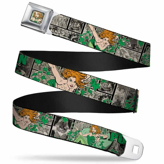 Poison Ivy Face Full Color Greens Poison Ivy Poses Comic Scenes Grays Seatbelt Belt Standard
