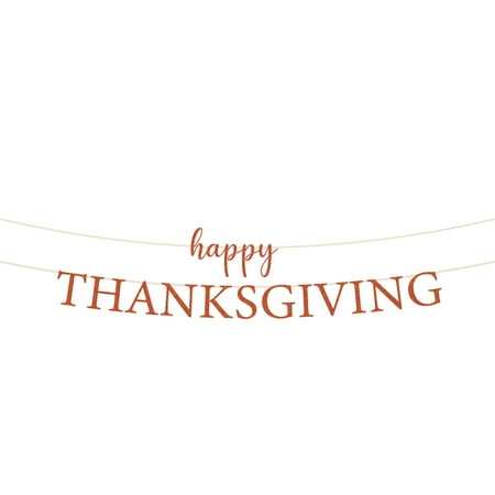 Way to Celebrate Happy Thanksgiving Glitter Banner 1 ct, 72" x 5"