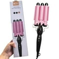 thumbnail image 3 of Rizador de pelo con cerámica Yuyangstore profesional 3 cilindros Rosado, 3 of 8