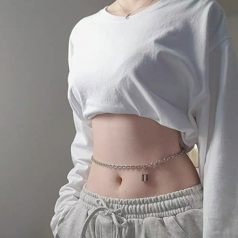 Douhoow Women Waist Chain Adjustable Length Punk Hip Hop Style Belly Belt Walmart