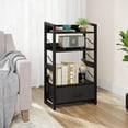 thumbnail image 2 of Book Shelf Small Bookshelf Wood Bookcase Industrial Bookshelf with Edge Protection Metal Narrow Bookcase Storage Organizer Display Rack for Bedroom Home Office (Rustic ), 2 of 7