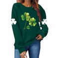 thumbnail image 1 of TaTaai Women St. Patrick's Day Printed Crew Neck Long Sleeve Sweatshirt Casual Fashion Loose Pullover Tops for Daily Office Street Wear Soft Comfortable No Hood Sweatshirt Gift, 1 of 7