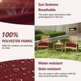 thumbnail image 6 of Kimunuk Outdoor Chair Cushions set of 2, 18.5" x 16" Zipped Waterproof Outdoor Seat Cushions Couch Pads with Ties for Patio Furniture, Burgundy, 6 of 6