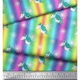 thumbnail image 3 of Soimoi Rayon Fabric Flower & Unicorn Face Print Sewing Fabric Yard 56 Inch Wide, 3 of 3