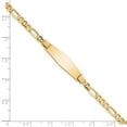 thumbnail image 3 of Primal Gold 14 Karat Yellow Gold Soft Diamond Shape Figaro ID Bracelet, 3 of 4