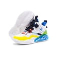 thumbnail image 4 of Woobling Espadrilles Confortables Unisexes pour Enfants Chaussures de Basketball à Bout Rond Respirantes pour Course Blanc Bleu 6, 4 of 9