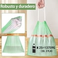 thumbnail image 2 of Bolsas de basura con cordón, 8 galones, sin aroma, ultra fuerte, 120 unidades, 2 of 6