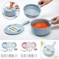 thumbnail image 1 of Plastic Vegetable Cutter Blue Multi-Function Vegetable Cutter Potato Shredder & Grater for Home Kitchen Hand-Safe Design(1Pcs) Rkxzt, 1 of 9