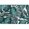 thumbnail image 4 of SKYSONIC 72x48in Blue Tropical Palm Frond Area Rug, Plant Leaves Non-Slip Floor Carpet for Indoor Living Dining Room and Bedroom Area, 4 of 7