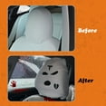 thumbnail image 6 of Xotic Tech 2Pcs Car Funny Decoration Spoof Balaclava Face Headrest Cover, Scary Robber Costume Front Seat Head Rest Protector, Halloween Bandit Mask Universal Fit (White w/ Black Embroidered Print), 6 of 9