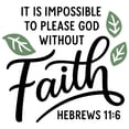 thumbnail image 3 of Adhesivo de pared «Es imposible agradar a Dios sin fe», 3 of 4