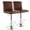 Glossy Cherry, variant on Elama 2 Piece Adjustable Tufted Faux Leather Bar Stool in Glossy Cherry with Chrome Base