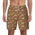 thumbnail image 2 of Picia Armadillo Floral 1 pattern Mens Swim Trunks with Compression Liner Stretch Beach Shorts Quick Dry with Zipper Pockets No-Chafing Board Shorts-X-Large, 2 of 9
