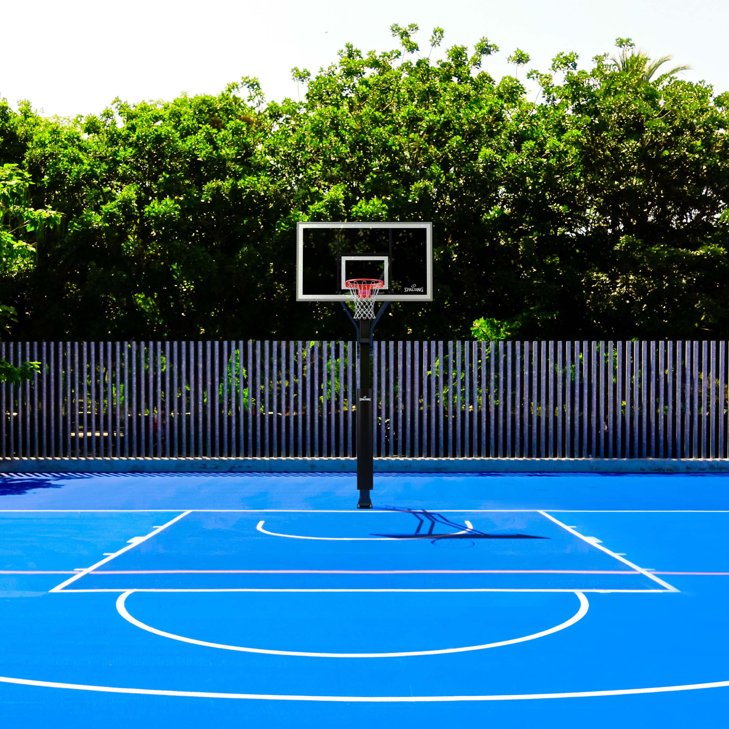 Spalding "888" Series 60 In. Tempered Glass In-Ground Basketball Hoop