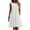 White Dress, variant on Summer Short Dresses for Women Sleeveless A-Line Tank Dress Solid Color Cotton Linen Beach Sundress with Pockets White L