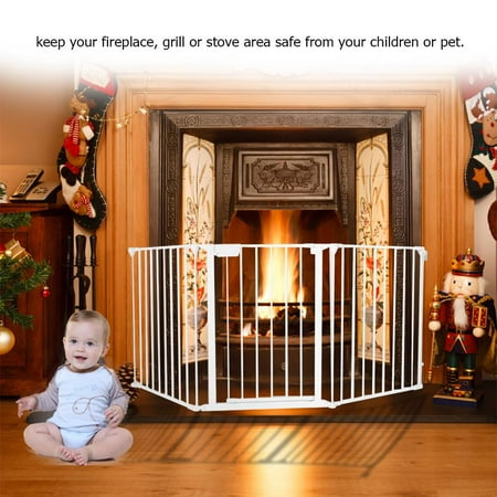 Walfront Baby Child Fireplace Safety Fence Hearth Gate Heavy Duty