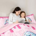 thumbnail image 5 of Feelyou Donut Initial A Teens Twin Comforter Sets, Princess Pink Bowknot Bedding Set, 2pcs, 5 of 8