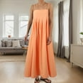 thumbnail image 2 of Vestido largo sin mangas de verano con tirantes finos y ribetes en contraste para mujer, 2 of 8