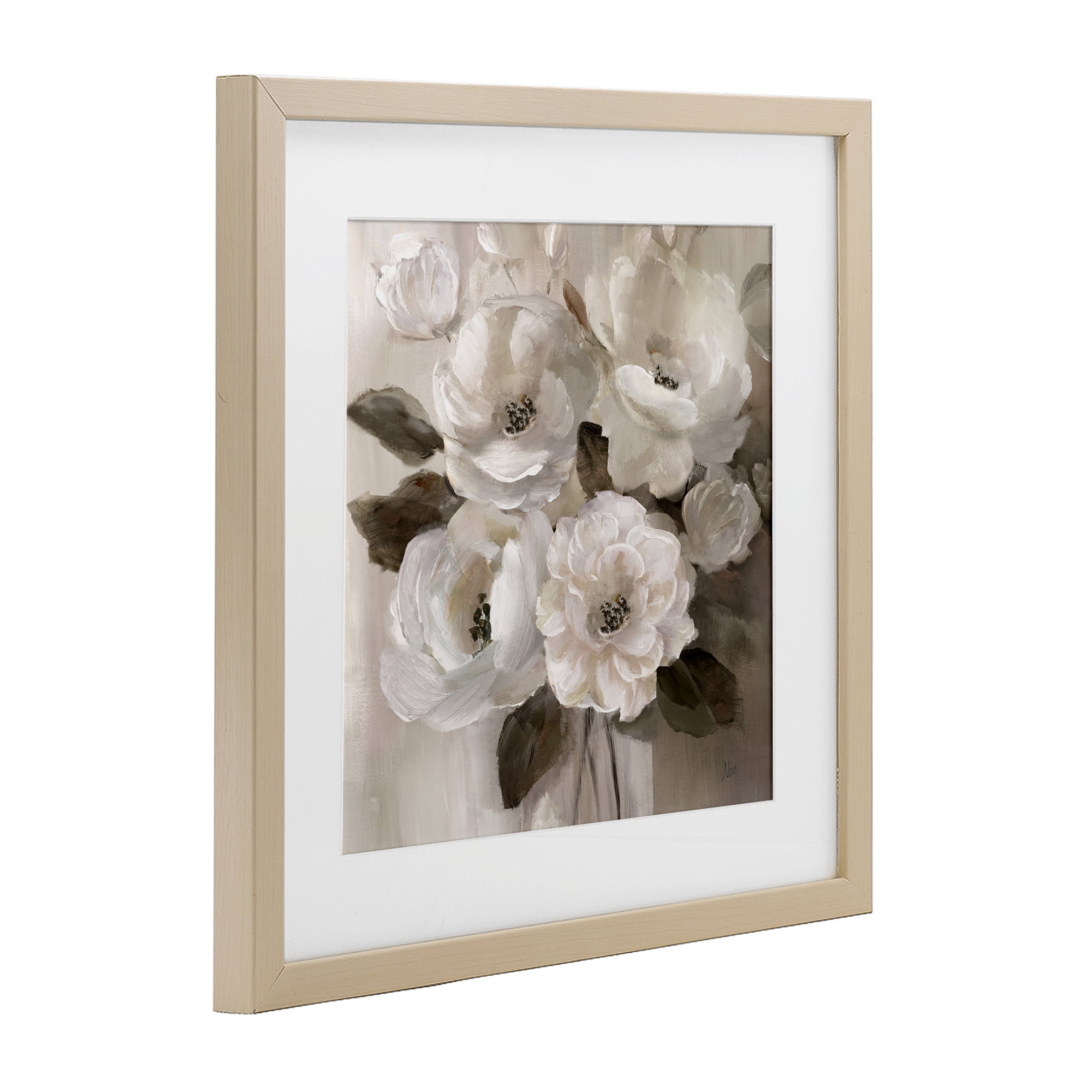 Stupell Industries Ivory Flower Bushel Birch Framed Print Under Glass, design by Nan