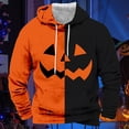 thumbnail image 2 of LIIPEE Halloween Graphic Hoodies For Men Long Sleeve Hooded Sweatshirts Male Autumn Winter Comfortable Versatile Pullover With Pockets,XL, 2 of 4