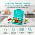 thumbnail image 6 of Bento Box Adult Lunch Box, 5-Compartment Leak-Proof Meal Prep Container for Work Travel Green, 6 of 6