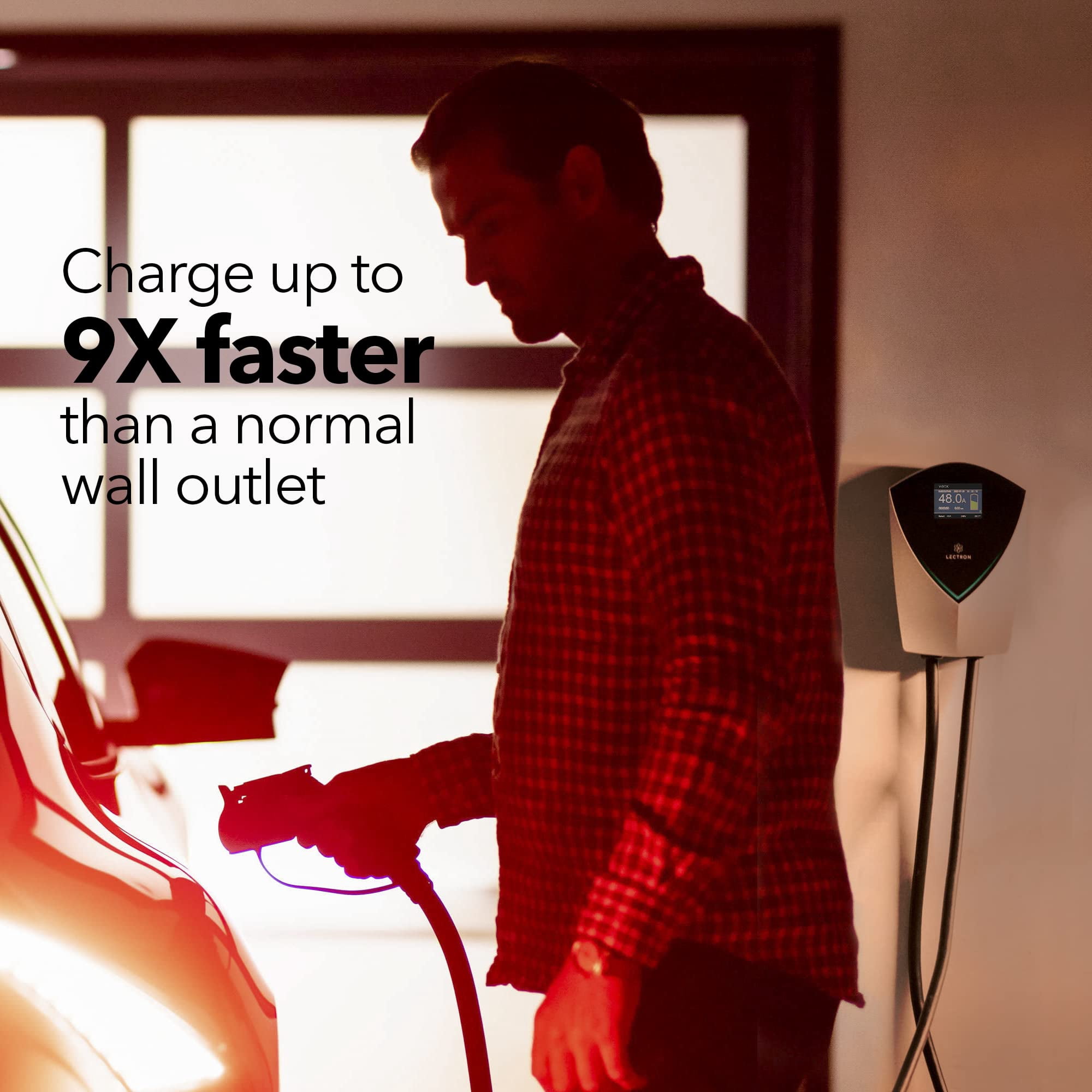 Lectron V-Box 48A Level 2 EV Charging Station (240V) for J1772 EVs