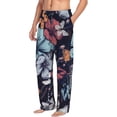 thumbnail image 2 of Daiia Flowers ad Butterflies Men's Sleep Pant with Pockets and Drawstring,Pajama Pants-XX-Large, 2 of 9