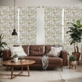 thumbnail image 2 of Ambesonne Paisley Window Curtains, Modern Eastern Ethno Leaves, Each 28" W x 63" L, Pale Brown Mauve Green, 2 of 5
