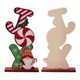 thumbnail image 5 of ZNNT Wooden Christmas Ornament Desktop Faceless Gnome Gingerbread Man Decoration Xmas Noel Joy Centerpiece for Home Mantel Dining Table _Clearance Wooden Figurine, 5 of 8