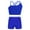 Royal Blue, variant on Zaldita Kids Girls Gymnastics/Ballet/Dance/Swim Outfits Sports Bra Crop Tops and Booty Shorts Active Royal Blue&Black 14