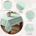 thumbnail image 5 of Green White Stripe Table Cloth Waterproof Tablecloths, Modern Minimalist Geometric Striped Tablecloth Dining Table Cover for Kitchen Party Tabletop Outdoor, Rectangle Tablecloth 60x84 Inch, 5 of 9