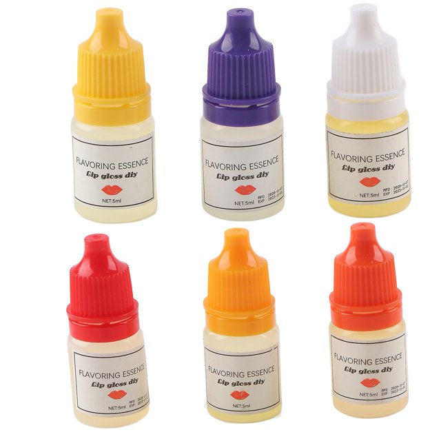 DIY Edible Lipstick, Scented Lip Gloss Making Material, Makeup Tool, 5ml x 6pcs